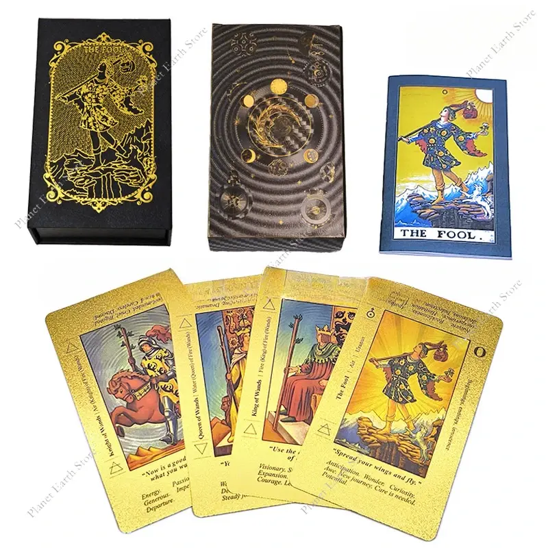 2025 12*7CM Tarot Card Classic Board Game Beginner Prophecy For Self-Learning Props Playing Game for Family Gathering ﻿