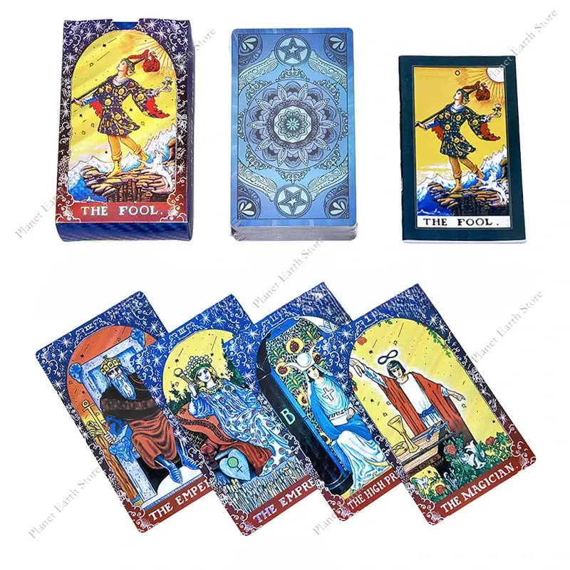 2025 12*7CM Tarot Card Classic Board Game Beginner Prophecy For Self-Learning Props Playing Game for Family Gathering ﻿