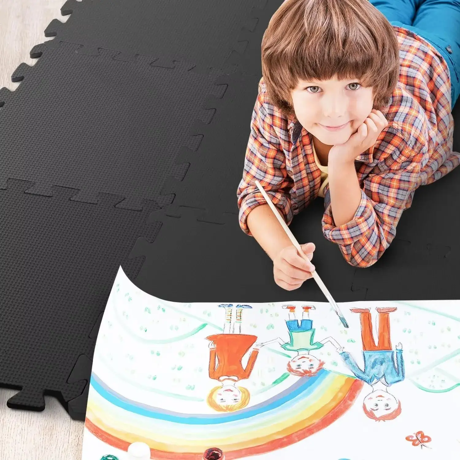 18Pcs Baby Play Puzzle Mat Child Protection Non-slip Carpet Interlocking EVA Foam Tiles Exercise Mats for Home Gym 30*30*1CM