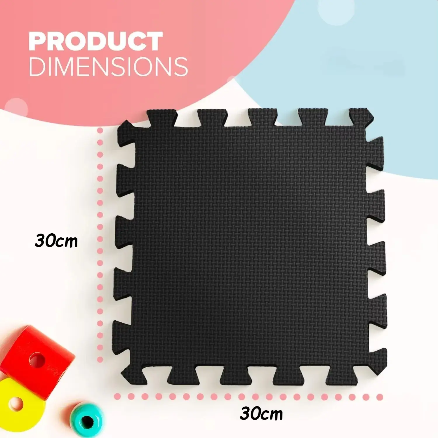 18Pcs Baby Play Puzzle Mat Child Protection Non-slip Carpet Interlocking EVA Foam Tiles Exercise Mats for Home Gym 30*30*1CM