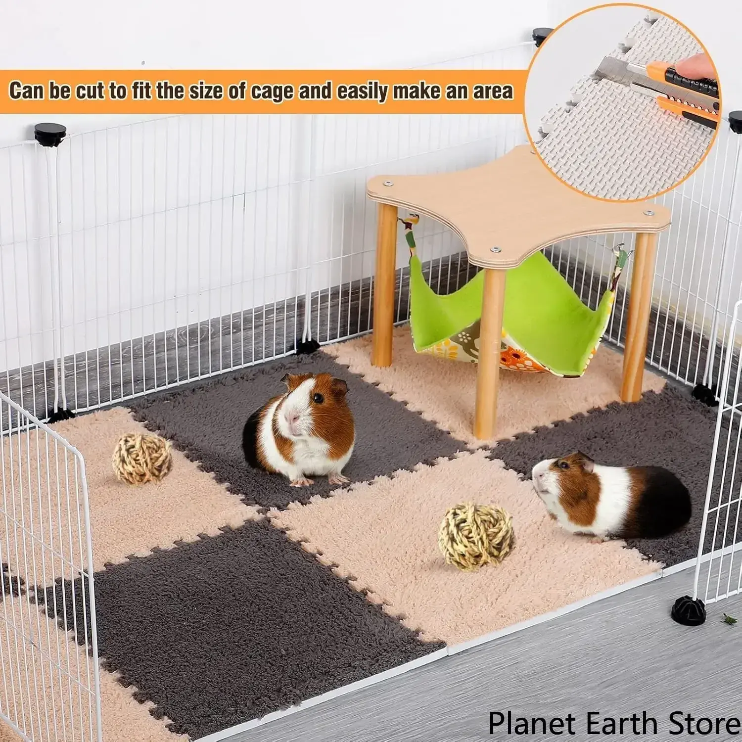 4-20Pcs Washable Guinea Pig Rabbit Cage Mat Waterproof Hamster Bedding Mat Cage Pee Pad Small Animal Rabbit Reusable Mat 30*1cm