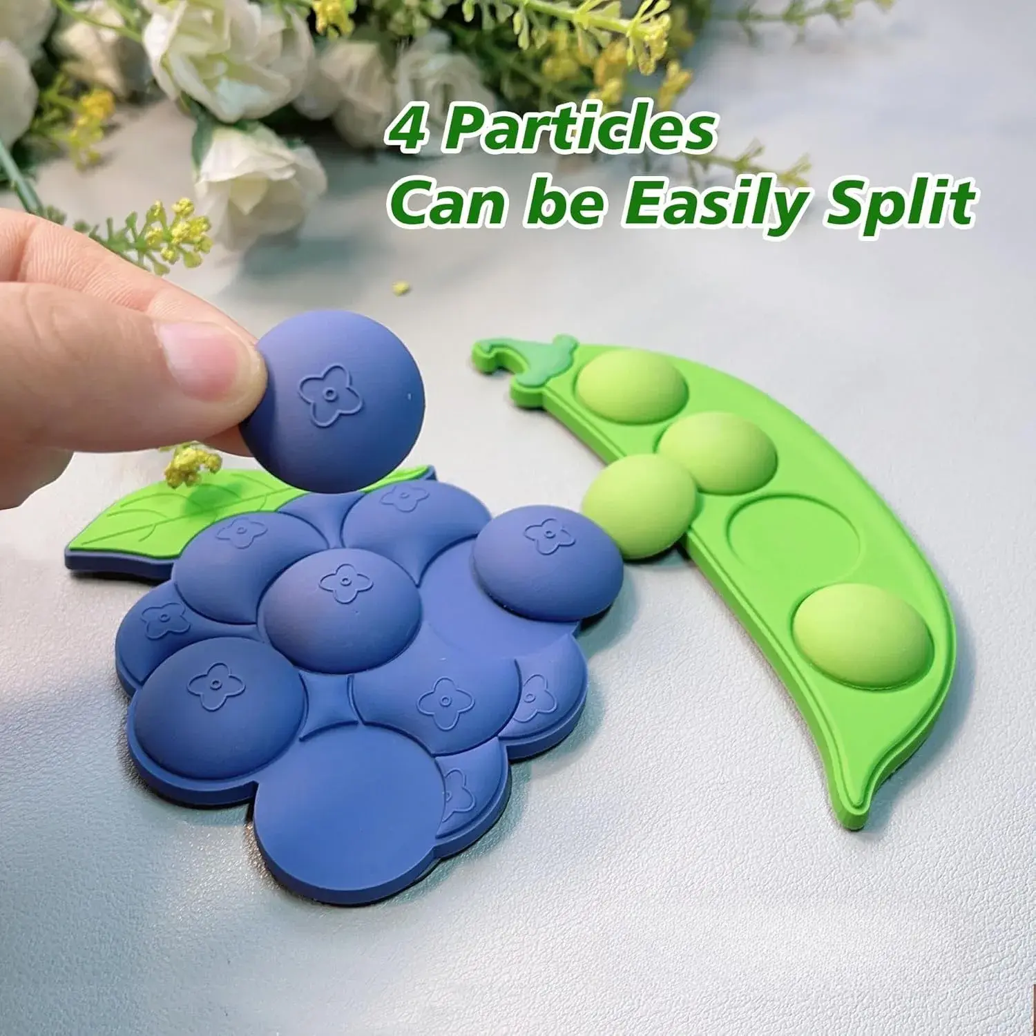 Creative 3D Grape & Pea Soft Magnetic Refrigerator Stickers Soft Magnetic Stickers Fun Magnets for Refrigerator Whiteboard