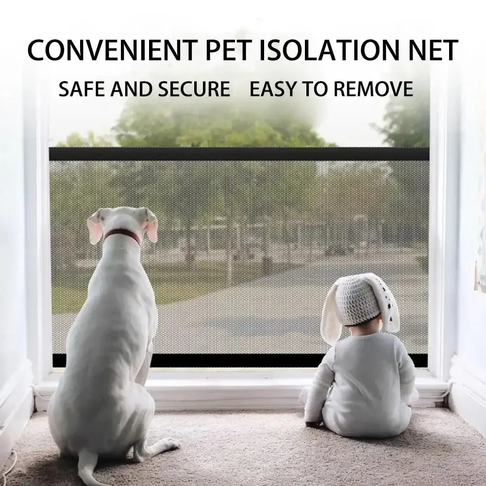 Pet Dog Barrier Fences Pet Isolated Network Stairs Gate New Folding Breathable Mesh Playpen for Dog Safety Fence Pet Dog Fences