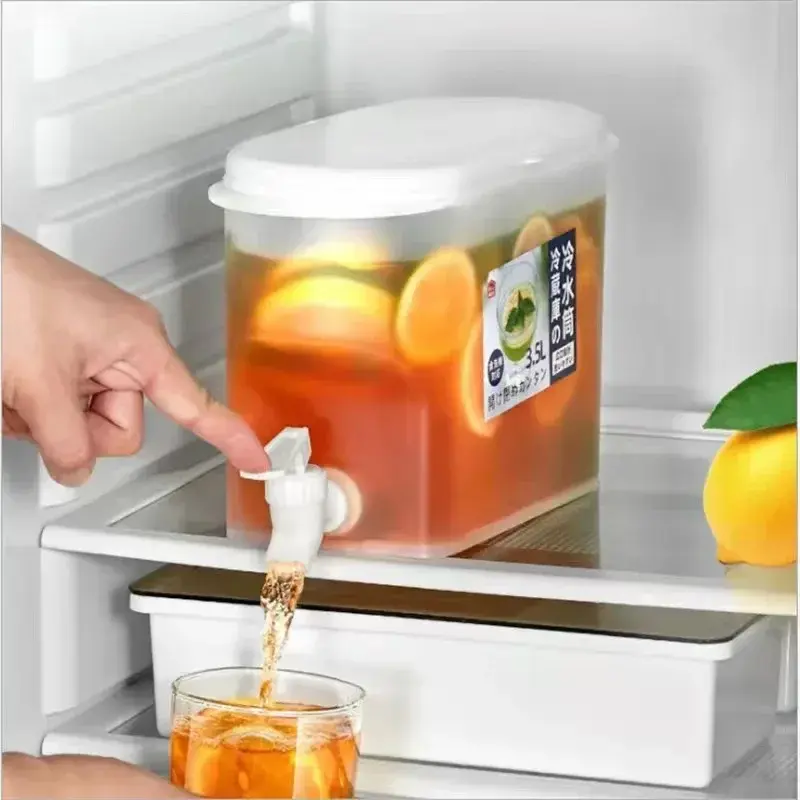 Large Capacity Cold Kettle with Faucet In Refrigerator Iced Beverage Dispenser Cold Water Pitcher Summer Cold Water Kettle