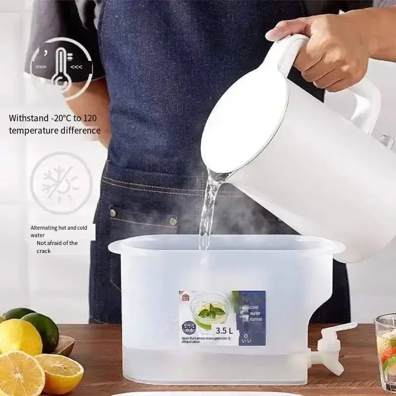 Large Capacity Cold Kettle with Faucet In Refrigerator Iced Beverage Dispenser Cold Water Pitcher Summer Cold Water Kettle