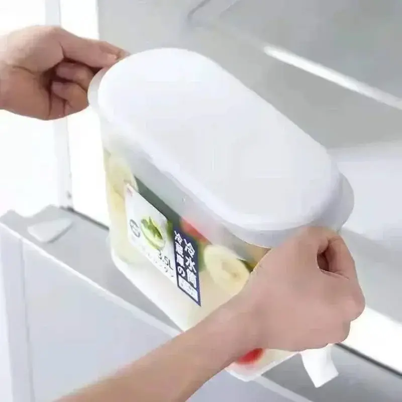 Large Capacity Cold Kettle with Faucet In Refrigerator Iced Beverage Dispenser Cold Water Pitcher Summer Cold Water Kettle