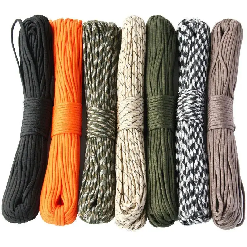7 Core 650lb Heavy Duty Paracord 5M 15M 4mm Survival Rope for Outdoor Camping DIY Craft Lanyard Bracelet Dog Collar Tent