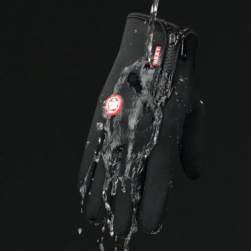 Men's Winter Cycling Gloves Touchscreen Warm Thermal Waterproof Non-Slip Bicycle Gym Outdoor Driving Motorcycle Gloves