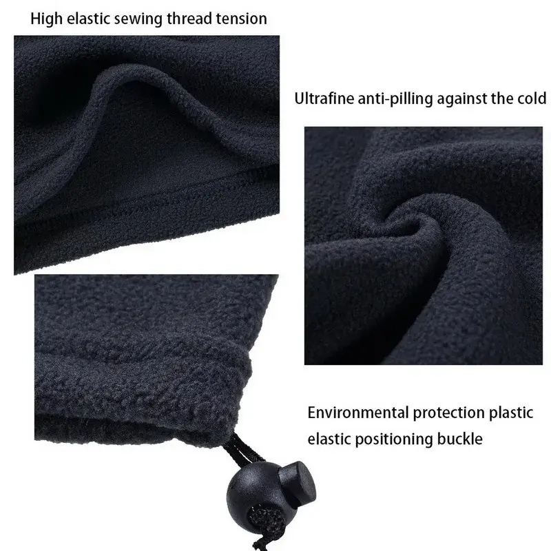 Fleece Neck Warmer Winter Neck Windproof Tube Scarf for Men Bandana Mask Soft Half Face Cover Snowboard Gaiter Women