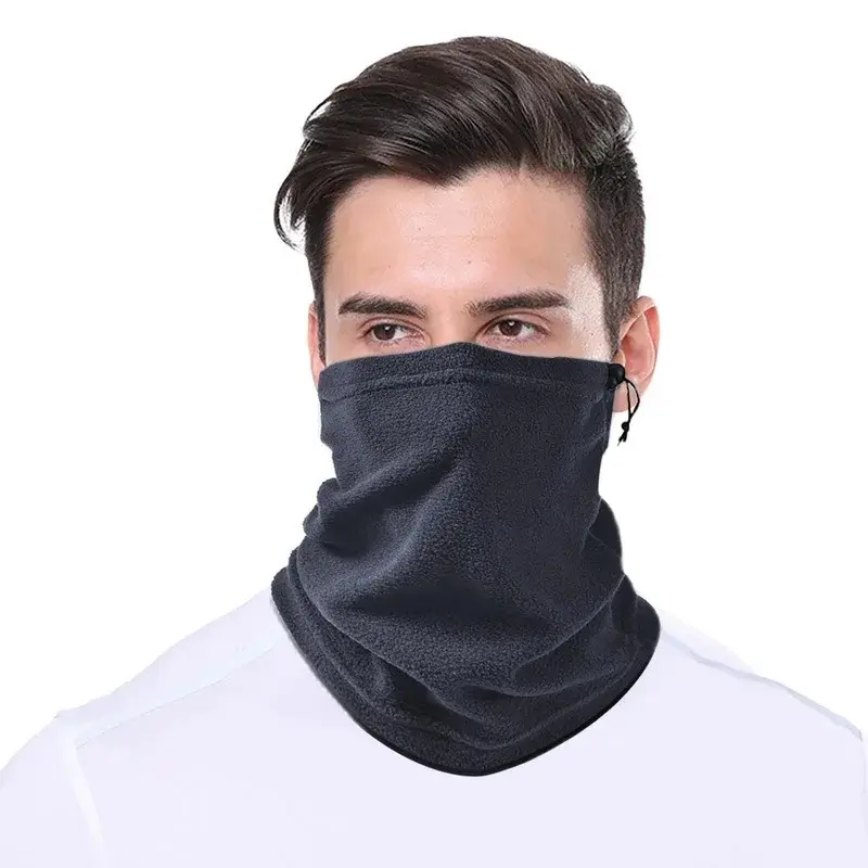 Fleece Neck Warmer Winter Neck Windproof Tube Scarf for Men Bandana Mask Soft Half Face Cover Snowboard Gaiter Women