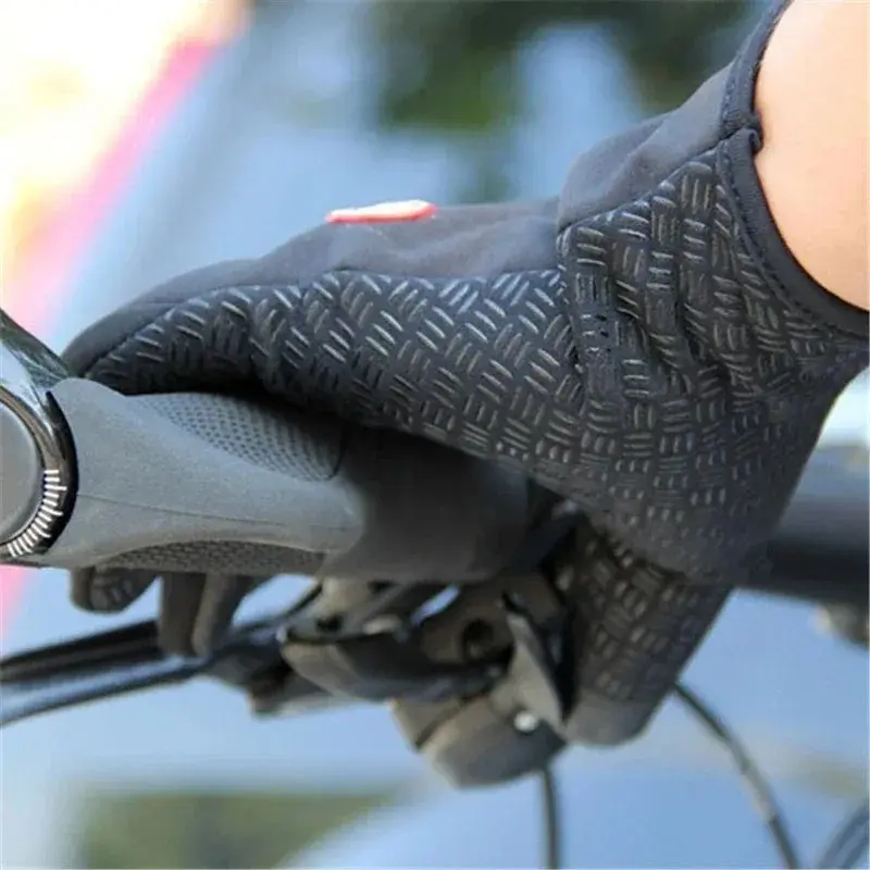 Men's Winter Cycling Gloves Touchscreen Warm Thermal Waterproof Non-Slip Bicycle Gym Outdoor Driving Motorcycle Gloves