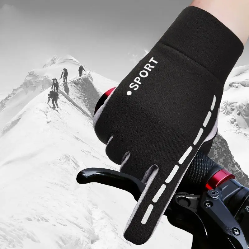 Winter Cycling Gloves Warm Thermal Waterproof Touchscreen Windproof for Motorcycle Bicycle Ski Running