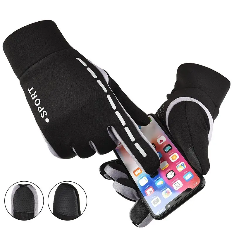 Winter Cycling Gloves Warm Thermal Waterproof Touchscreen Windproof for Motorcycle Bicycle Ski Running