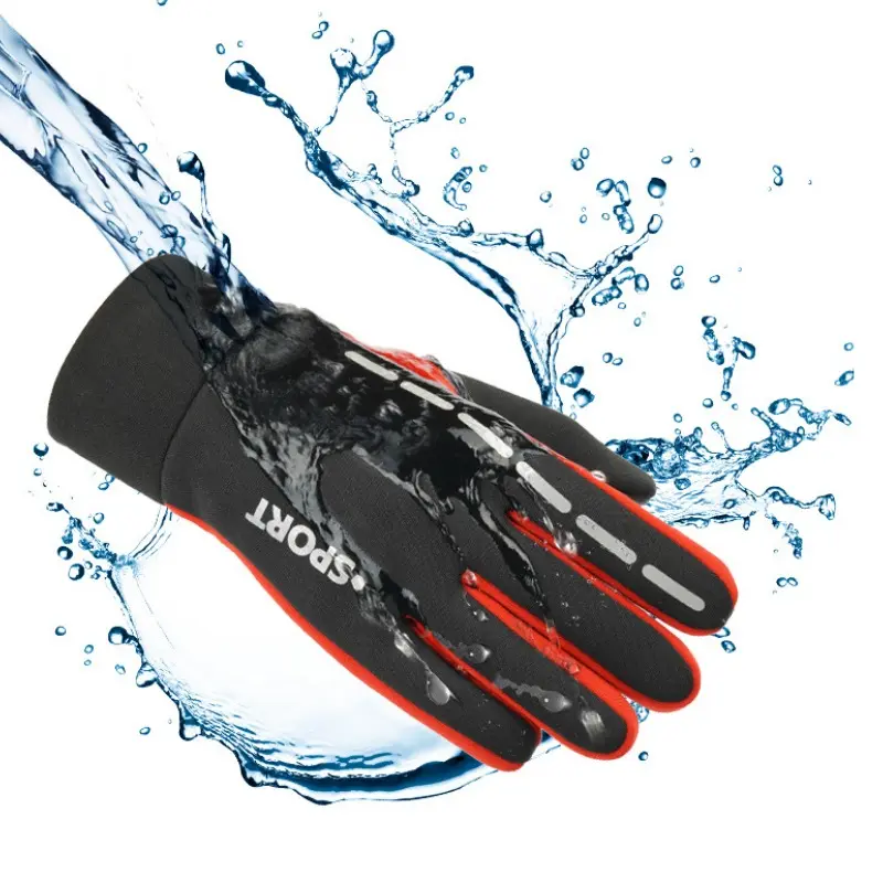 Winter Cycling Gloves Warm Thermal Waterproof Touchscreen Windproof for Motorcycle Bicycle Ski Running