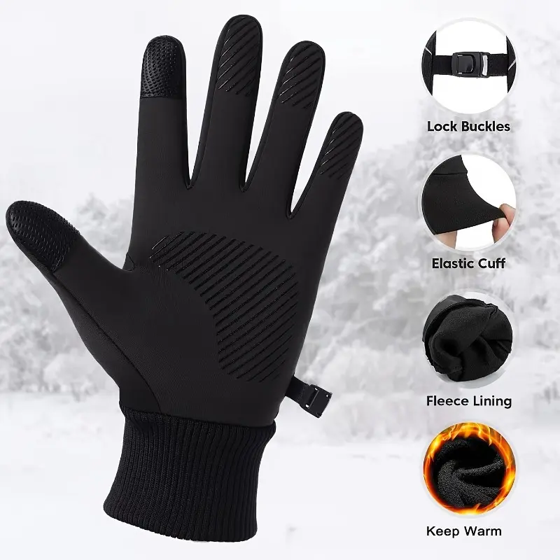 Winter Waterproof Men's Gloves Windproof Sports Fishing Touchscreen Driving Motorcycle Ski Non-slip Warm Cycling Women Gloves