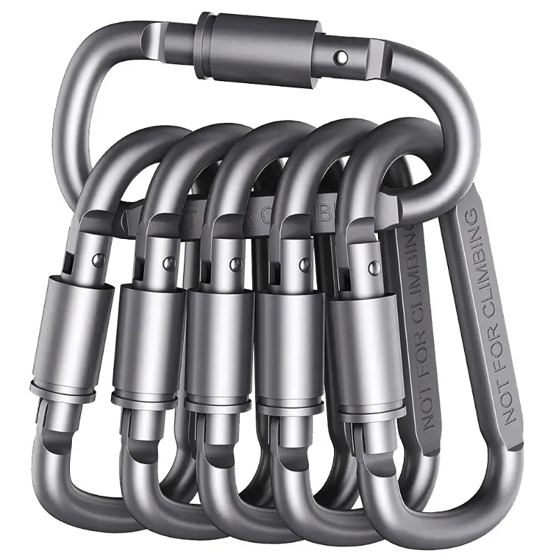 4PCS Carabiner Set for Key Camping Survival EDC Outdoor Keychain Clip  Alloy Aluminum Tactical Caribiner Hook Karabiners