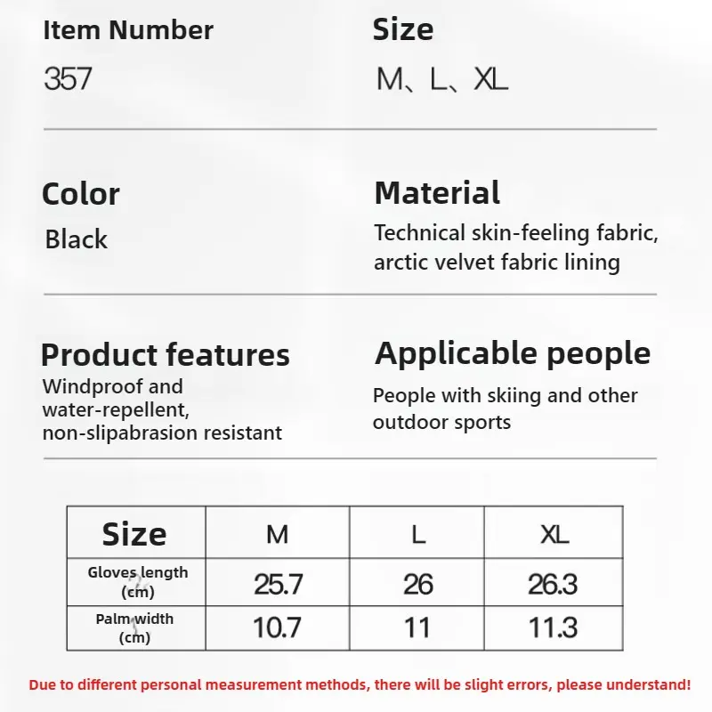 Men Winter Waterproof Cycling Gloves Outdoor Sports Running Motorcycle Ski Touch Screen Fleece Gloves Non-slip Warm Full Fingers