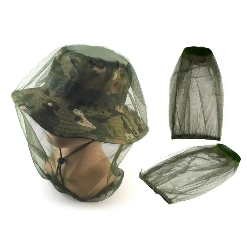 Outdoor Head Face Mask Hat Net Cover UV Protection Sun Hat Breathable Mesh Fishing Cap for Travel Hiking Cycling