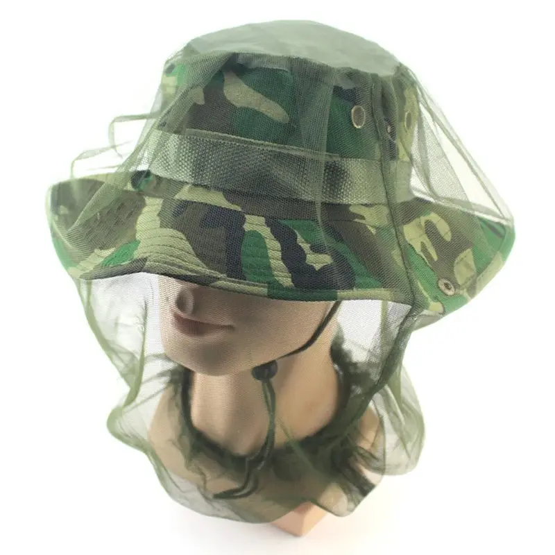 Outdoor Head Face Mask Hat Net Cover UV Protection Sun Hat Breathable Mesh Fishing Cap for Travel Hiking Cycling