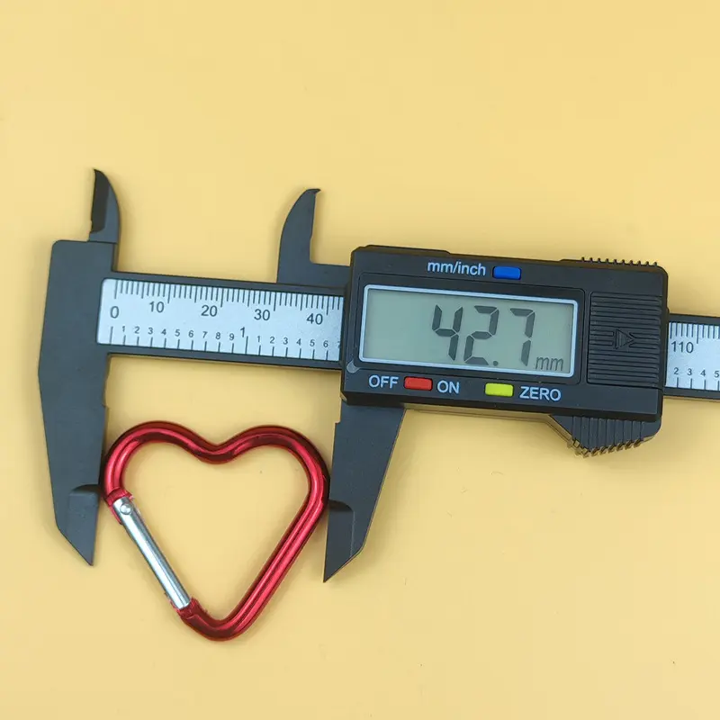 1 Pcs Heart-shaped Aluminum Carabiner Key Chain Clip Outdoor Keyring Hook Water Bottle Hanging Buckle Travel Kit Accessories