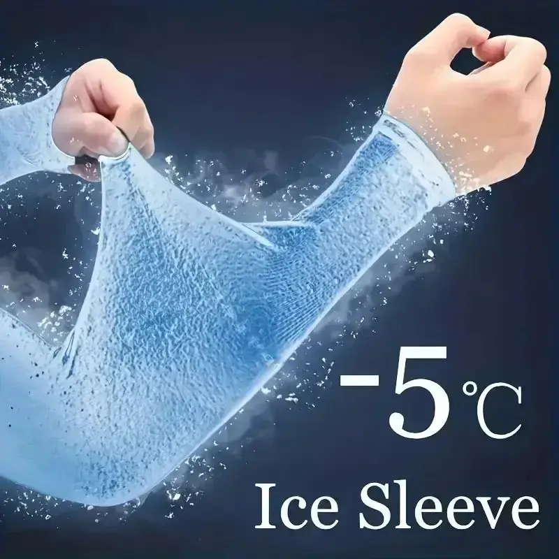 1 Pair Cooling Arm Covers for Men and Women Summer Sun Protection Sunshade Ice Silk Sleeves for Cycling Outdoor Sports Golf