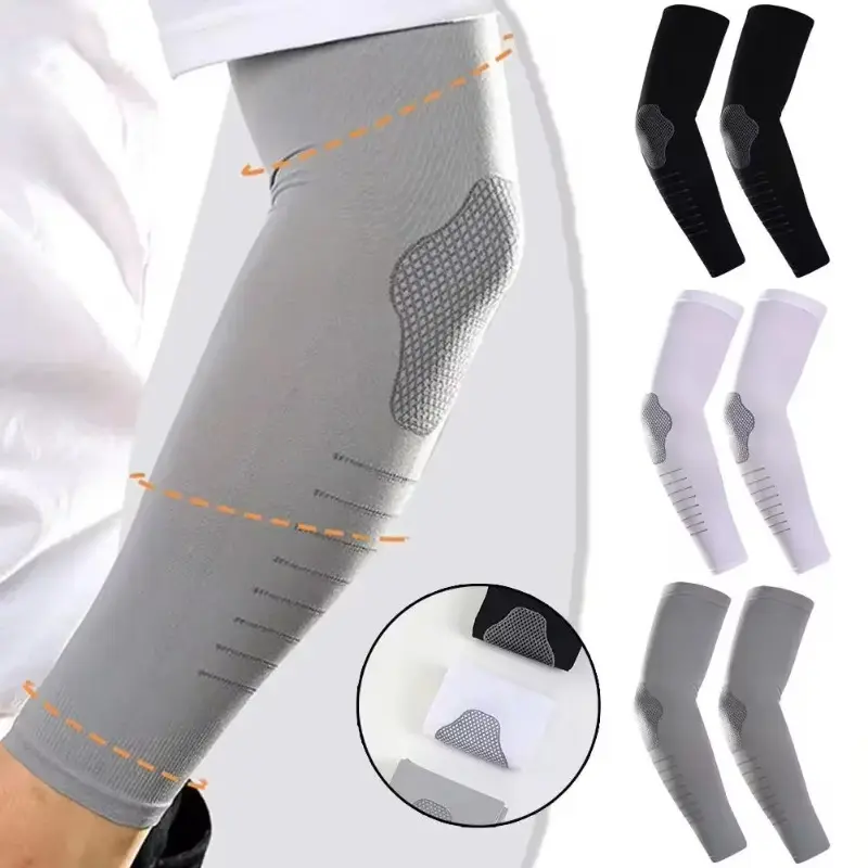 2PCS Ice Silk Sunscreen Sleeves Sun UV Protection Arm Sleeve Quick-drying Sweat-absorbent Breathable Arm Gloves Hand Protector