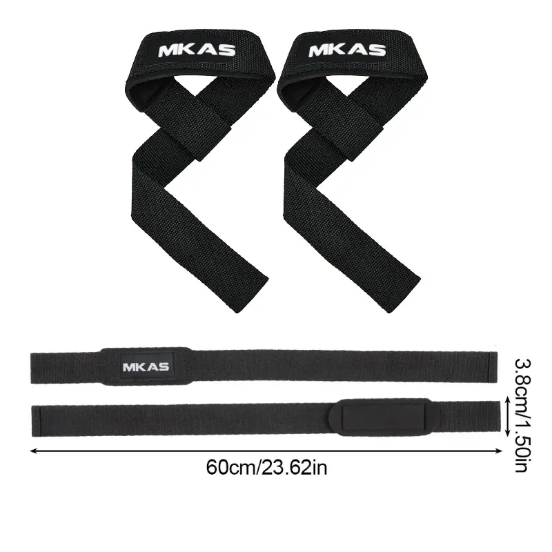 1Pair Non-slip Strap Gym Dumbbell Workout Weights Lifting Straps Crossfit Fitness Equipment Wrist Wrap Lift Exercise Training