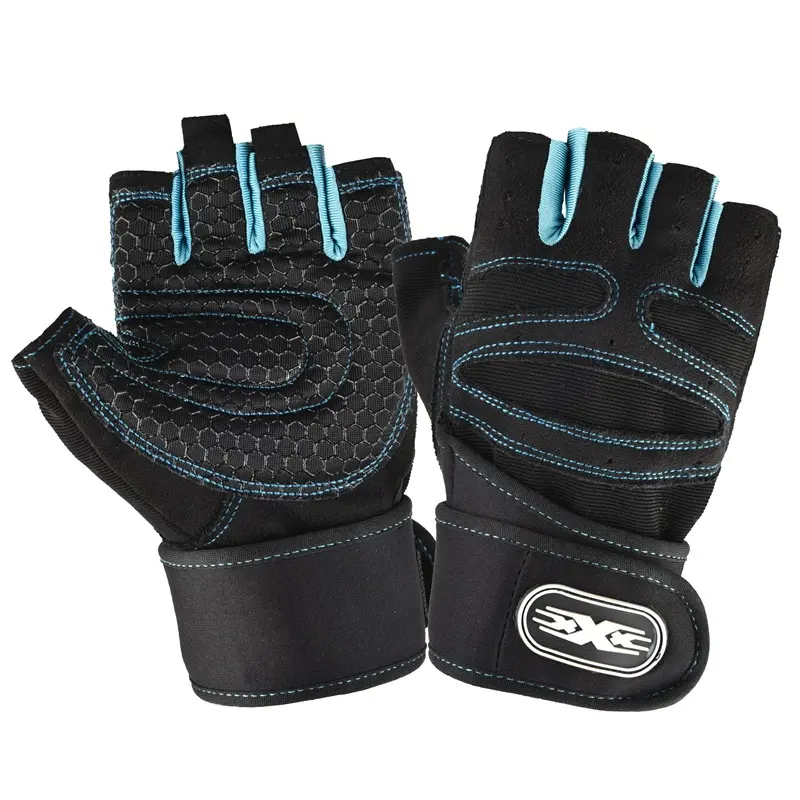 Gym Gloves Fitness Heavyweight Training Gloves Men Women Body Building Half Finger Non-Slip Gloves Wrist Weightlifting Sports