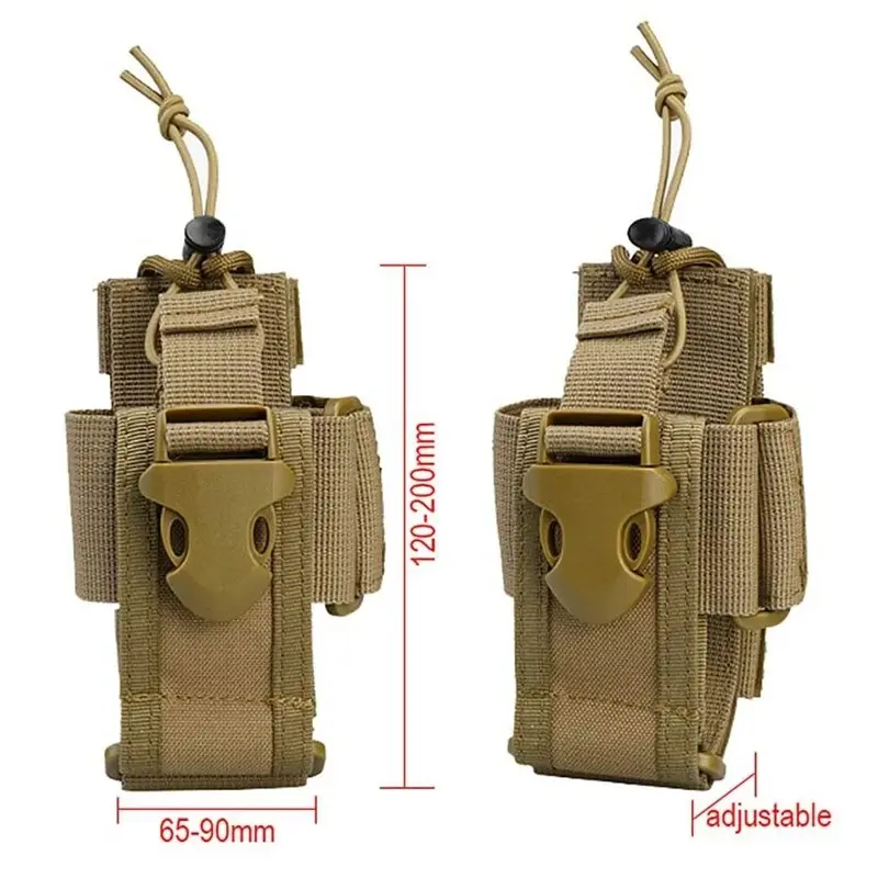 Tactical Walkie Talkie Holder Bag Molle Radio Pouch Nylon Waist Pack Pocket Pendant Pouch Hunting Accessories Outdoor Gear