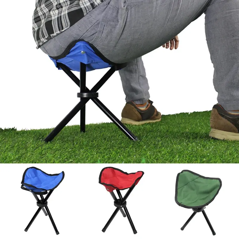Outdoor Leisure Portable Folding Chair Three-Legged Stool Camping Travel Picnic Outdoor Activities Fishing Accessories