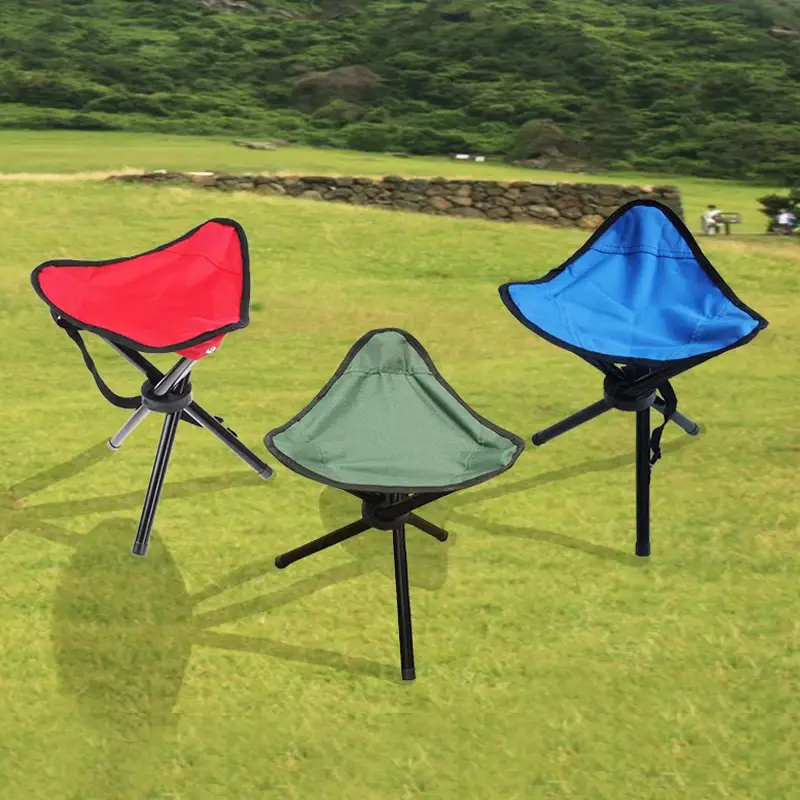 Outdoor Leisure Portable Folding Chair Three-Legged Stool Camping Travel Picnic Outdoor Activities Fishing Accessories