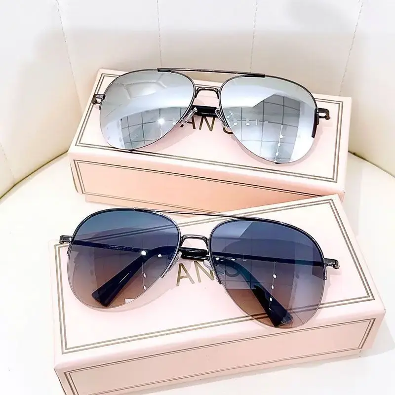 Trendy Big Frame Pilot Sun Glasses Cycling Sunglasses Fashion Gradient Sunglasses Driving Shades UV400 Protection Eyewear
