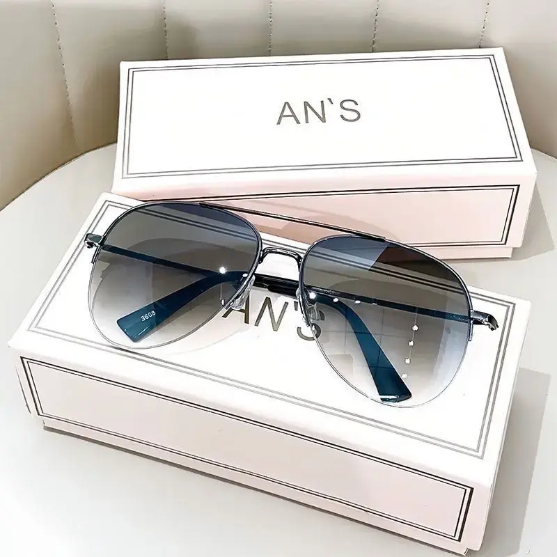 Trendy Big Frame Pilot Sun Glasses Cycling Sunglasses Fashion Gradient Sunglasses Driving Shades UV400 Protection Eyewear