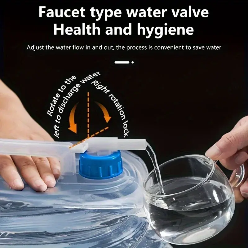 Portable 5/10L/15L Outdoor Foldable Collapsible Drinking Car Water Bag Carrier Container Outdoor Camping Hiking Picnic Emergency