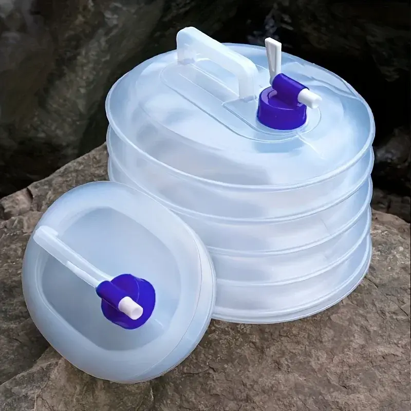 Portable 5/10L/15L Outdoor Foldable Collapsible Drinking Car Water Bag Carrier Container Outdoor Camping Hiking Picnic Emergency