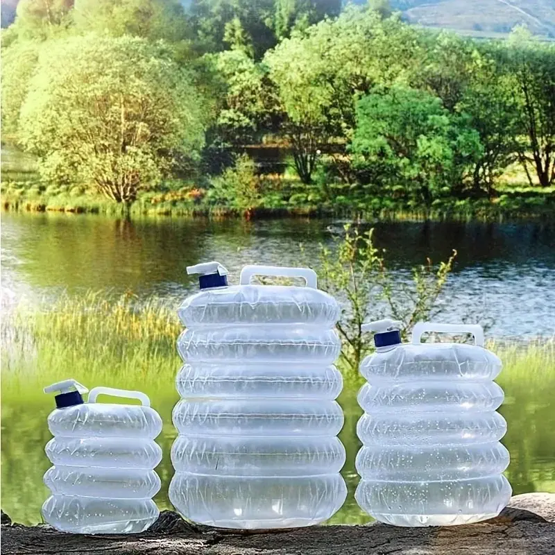 Portable 5/10L/15L Outdoor Foldable Collapsible Drinking Car Water Bag Carrier Container Outdoor Camping Hiking Picnic Emergency