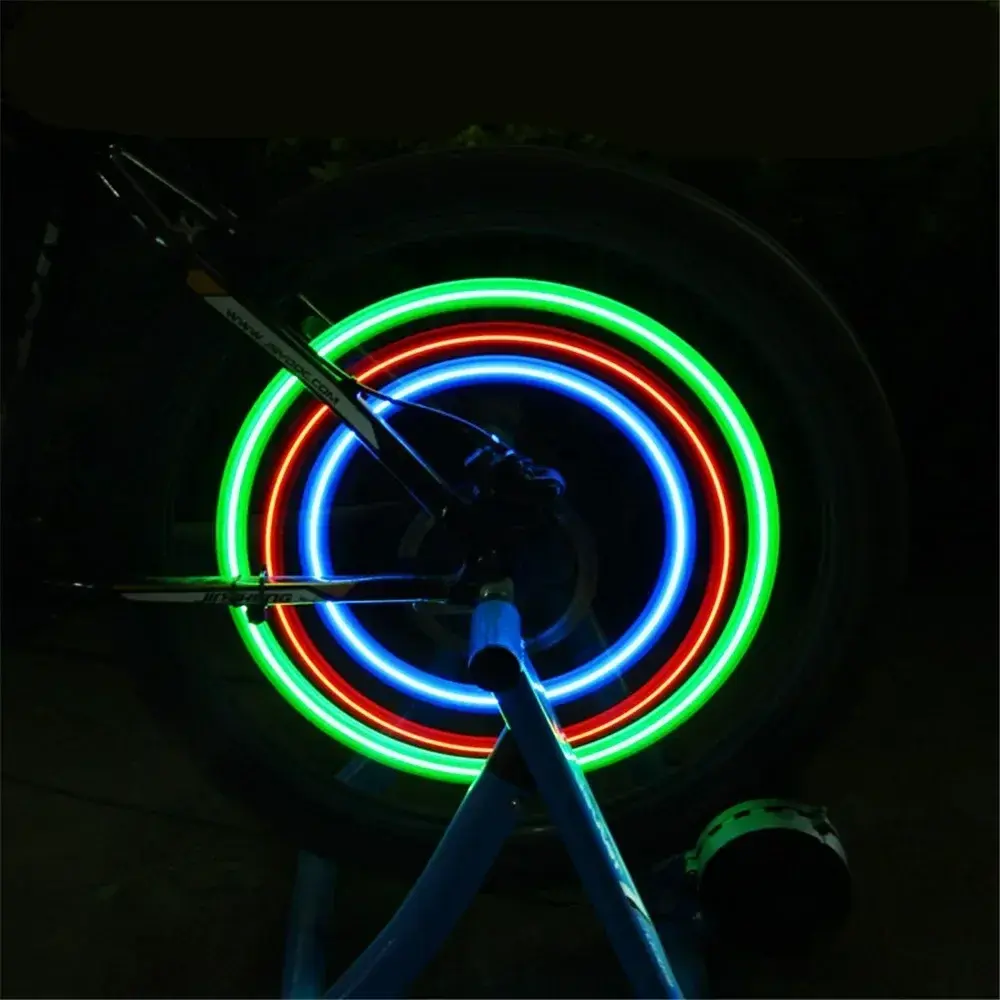 Bicycle Spoke Light Waterproof Shining Bike LED Wheel Tire Flicker Decorative Lamp Safety Warning Cycling Gear Accessory