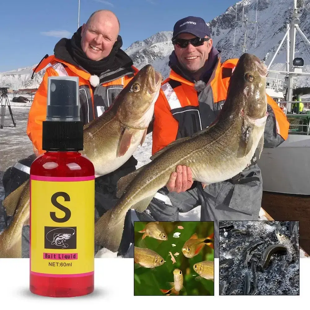 60ml Liquid Fish Bait Fishing Material Carp Bait Nest Material Lure Additive Carp Fishing Artificial Bait Fishing Accessories