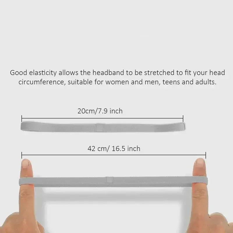 1PCs Simple Unisex Sports Hairband Non-slip Silicone Strip Sweat Guide Elastic Headbands Yoga Running Fitness Hair Accessories