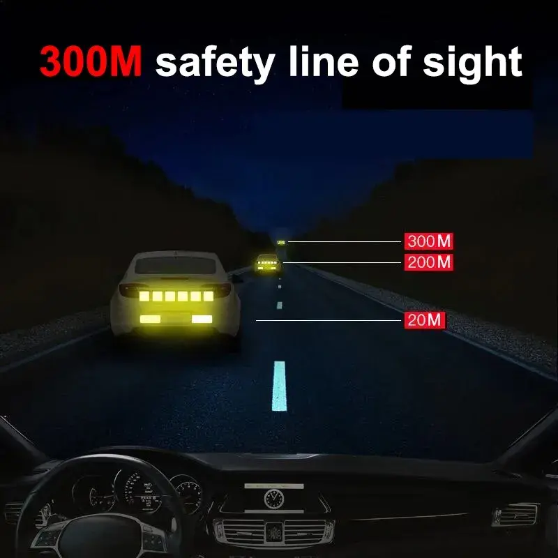 10Pcs Car Reflective Tape Safety Warning Colorful Car Bumper Reflective Stickers Secure Motorcycle Electric Vehicle Warning