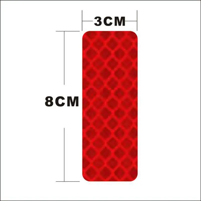 10Pcs Car Reflective Tape Safety Warning Colorful Car Bumper Reflective Stickers Secure Motorcycle Electric Vehicle Warning