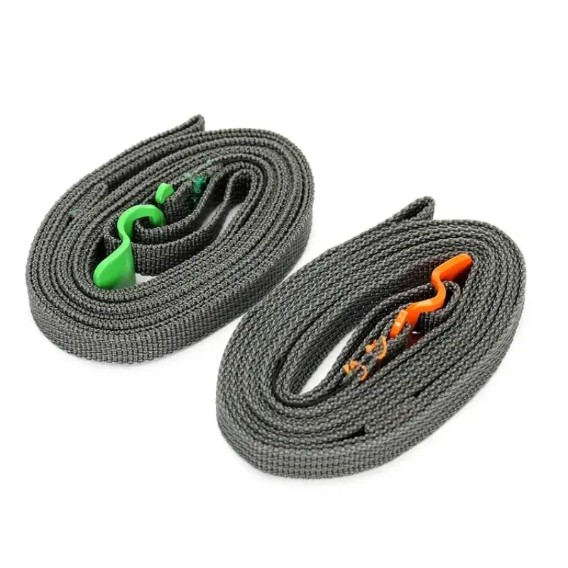 200cm Outdoor Camping Fixing Belt Straps Travel Equipment Durable Quick Release Luggage Strap with Stainless Steel Buckle Hook