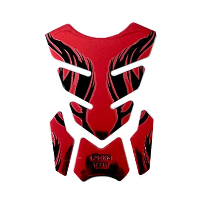 1pc Motorcycle Tankpad Sticker Fishbone 3D Tank Pad Stickers Oil Gas Protector Cover Decoration Flame Motorcycle Accessories