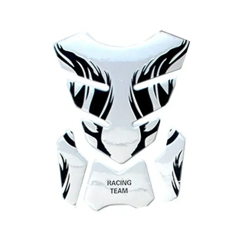 1pc Motorcycle Tankpad Sticker Fishbone 3D Tank Pad Stickers Oil Gas Protector Cover Decoration Flame Motorcycle Accessories