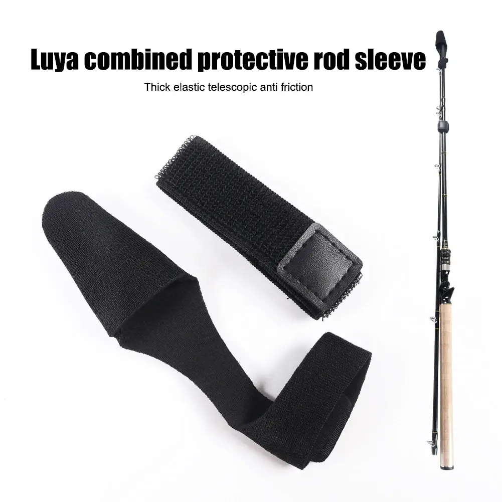 Fishing Rod Tie Tip Cover Sleeves Pole Strap Belt Fastener Protector Case Pole Glove Bandage Sleeves Outdoor Fishing Accessories