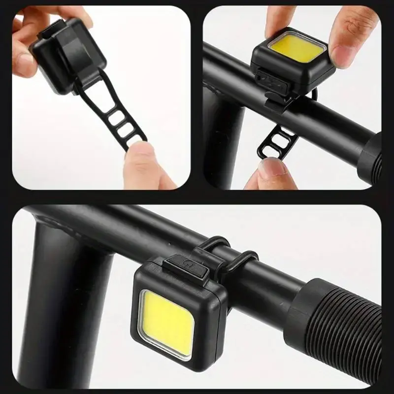 1PC Mini Mountain Bike Light Multifunctional Strong Lights Bicycle Front Light Outdoor Backpack Buckle Light Bicycle Flashlight