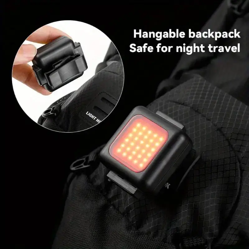 1PC Mini Mountain Bike Light Multifunctional Strong Lights Bicycle Front Light Outdoor Backpack Buckle Light Bicycle Flashlight