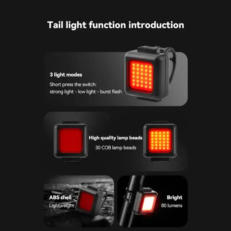 1PC Mini Mountain Bike Light Multifunctional Strong Lights Bicycle Front Light Outdoor Backpack Buckle Light Bicycle Flashlight