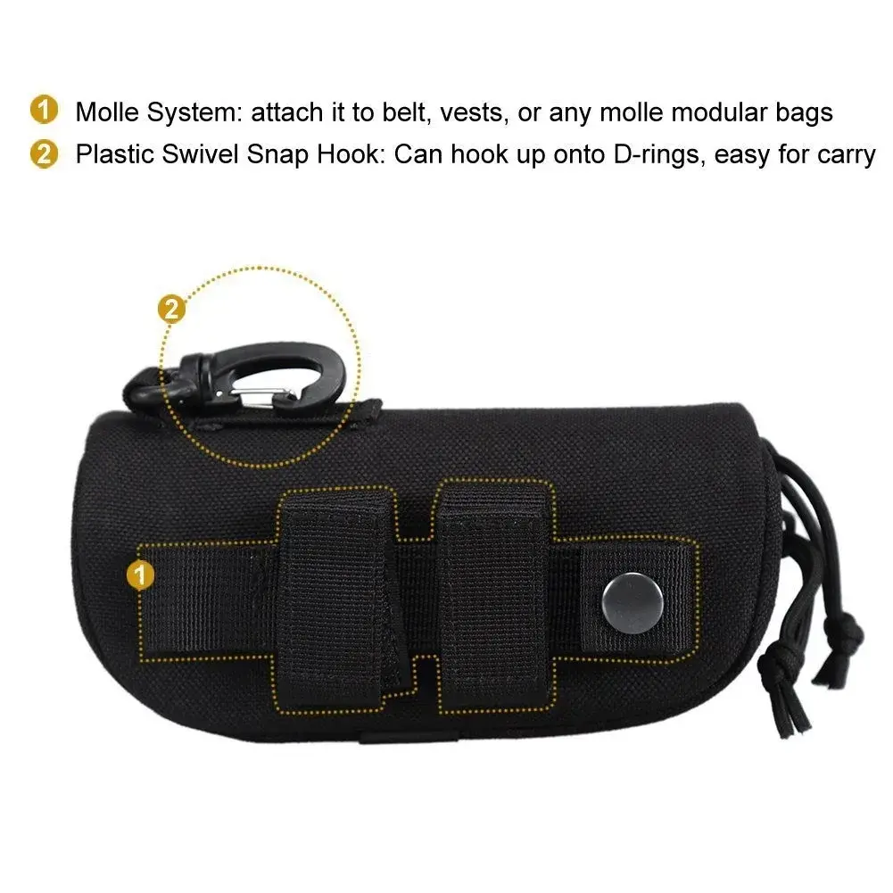 Glasses Pouch Sunglasses Protective Case Waist Pack Utility EDC Tool Pouches Outdoor Hunting Goggles Eyeglasses Holder Bag
