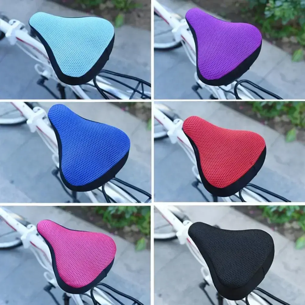 Bicycle Saddle 3D Soft Bike Seat Cover Cycling Silicone Seat Cushion Cycling Breathable Saddle Comfortable Bicycle Bike 자전거안